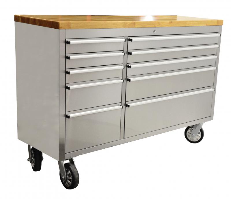 Omcan 40463 56" 10-Drawer Mobile Working Bench