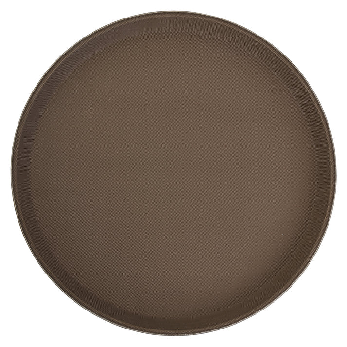 Winco TFG-16N 16" Brown Premium Fiberglass Non-Slip Tray