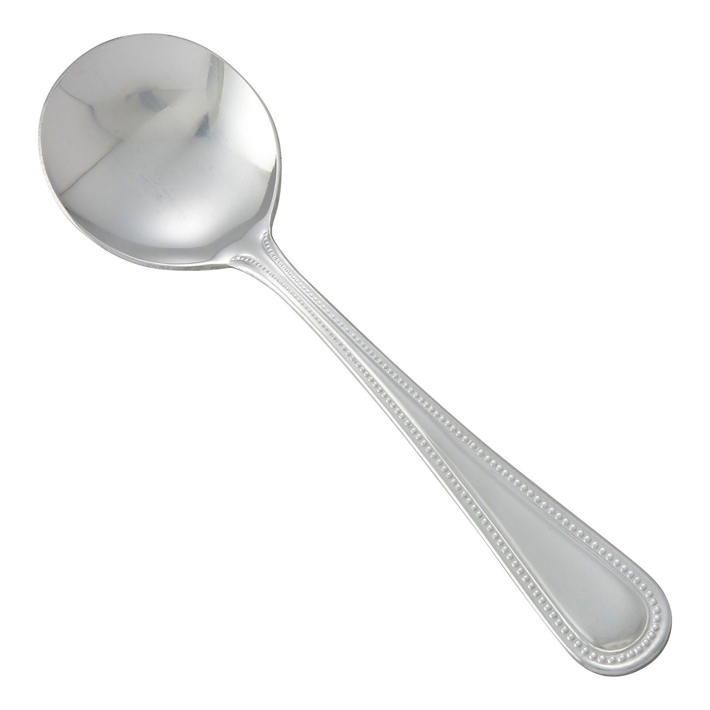 Winco 0005-04 Dots Bouillon Spoon, 18/0 Heavyweight
