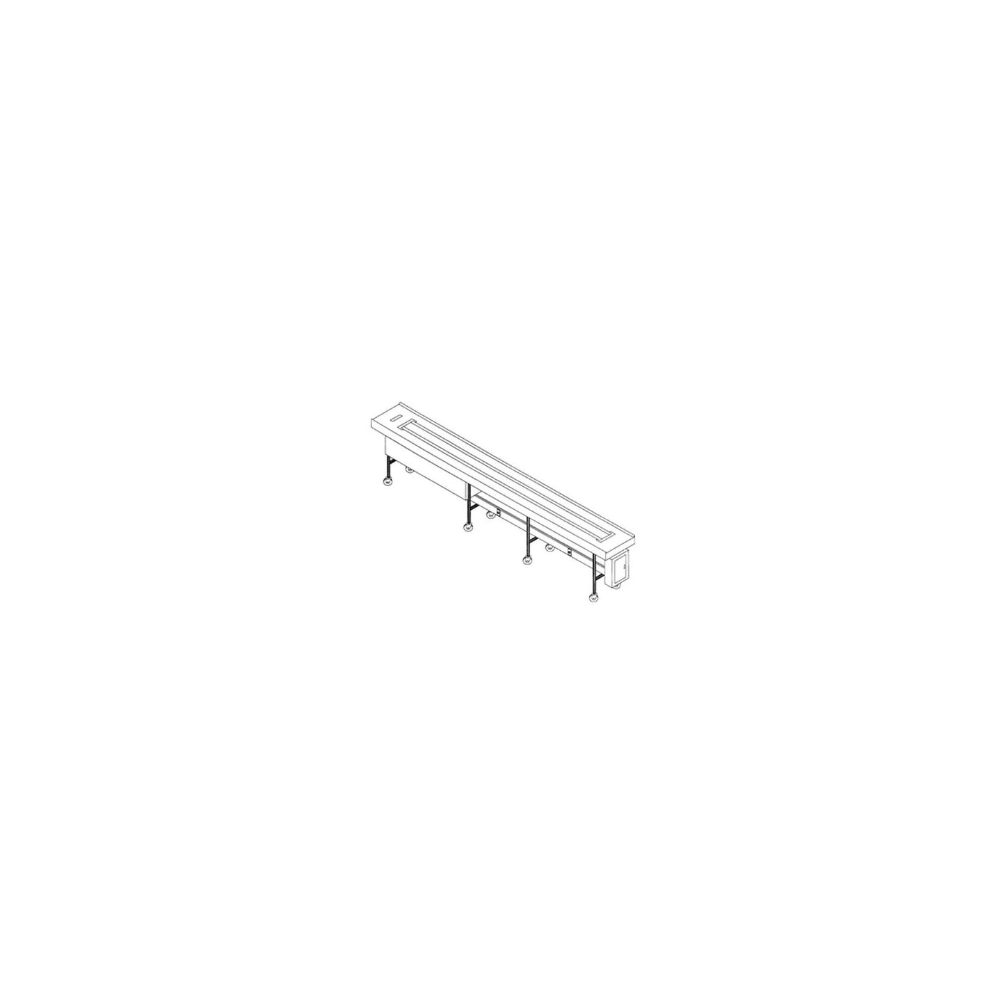 Dinex DXIESB10 10' Stainless Steel Band Belt Conveyor