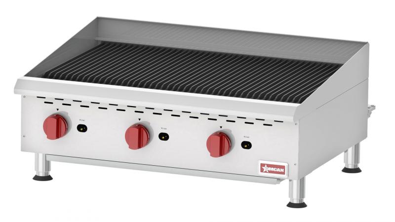 Omcan 43728 36" 3 Burners Countertop Elite Radiant Gas Charbroiler