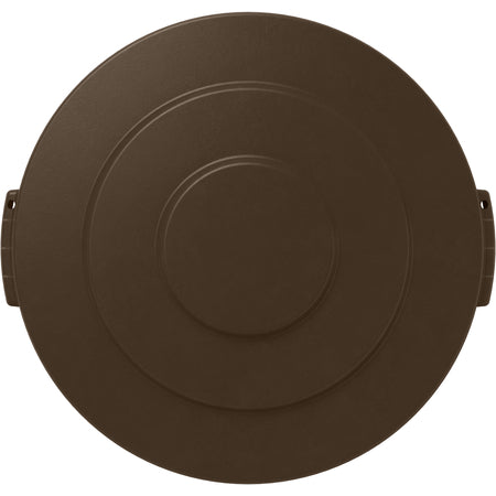 Sparta 84101101 10 Gallon Brown Round Polyethylene Bronco Waste Bin Trash Container Lid
