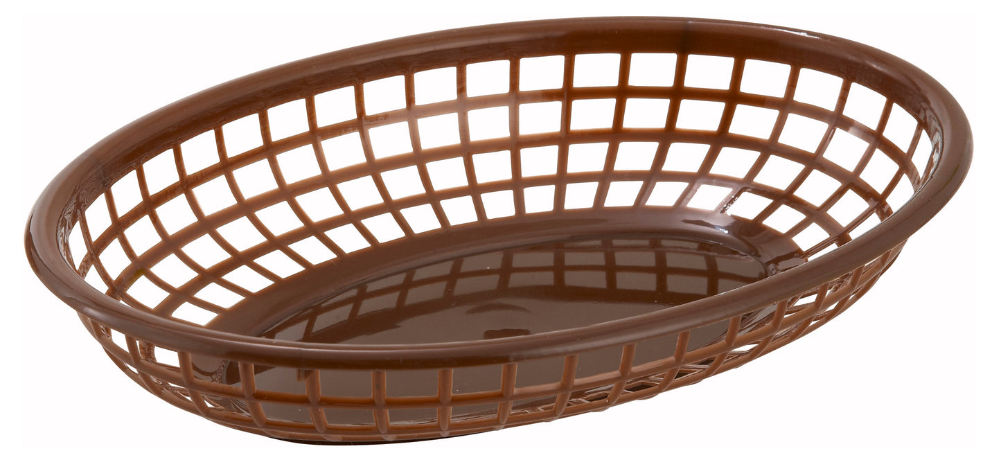 Winco PFB-10B 9-1/2" x 5" x 2" Brown Fast Food Baskets