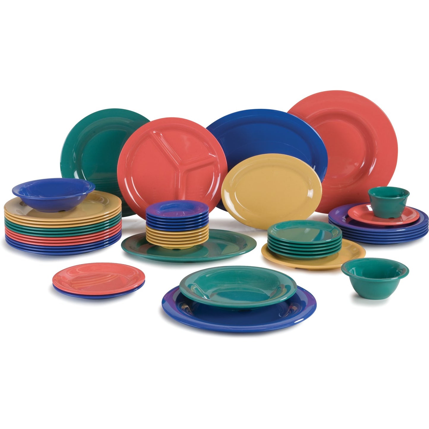 Carlisle 3301242 9" Bone Sierrus Melamine Wide Rim Dinner Plate