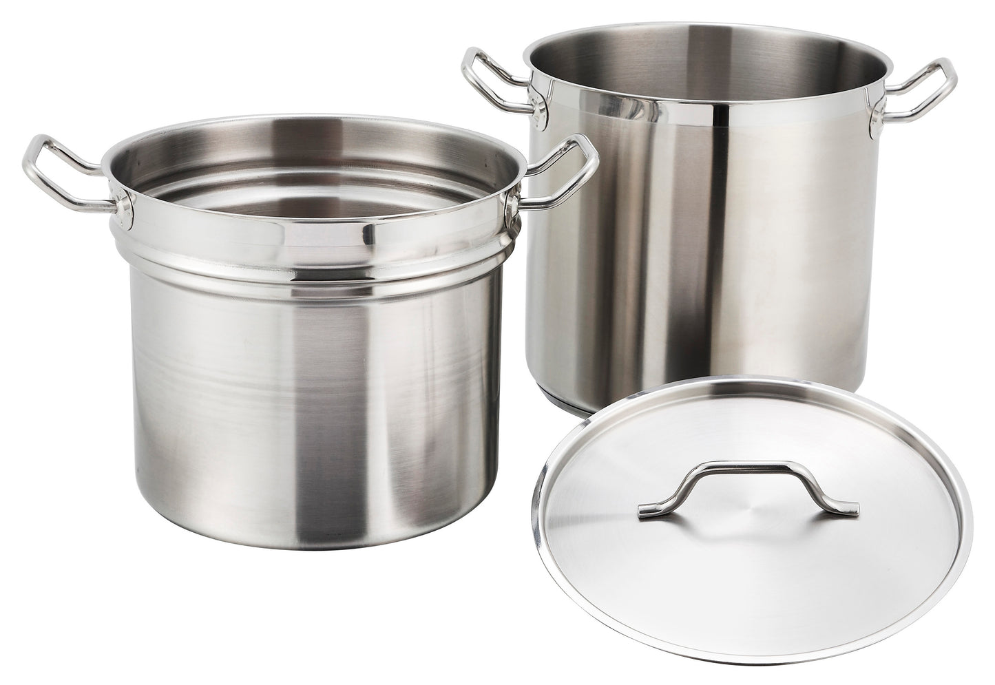 Winco SSDB-20 20 Qt. Double Stainless Steel Boiler w/ Cover