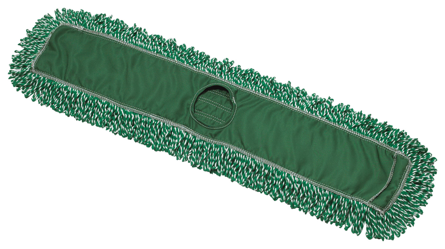 Winco DMM-36H 36"x5" Green Microfiber Blend Dust Mop Refill