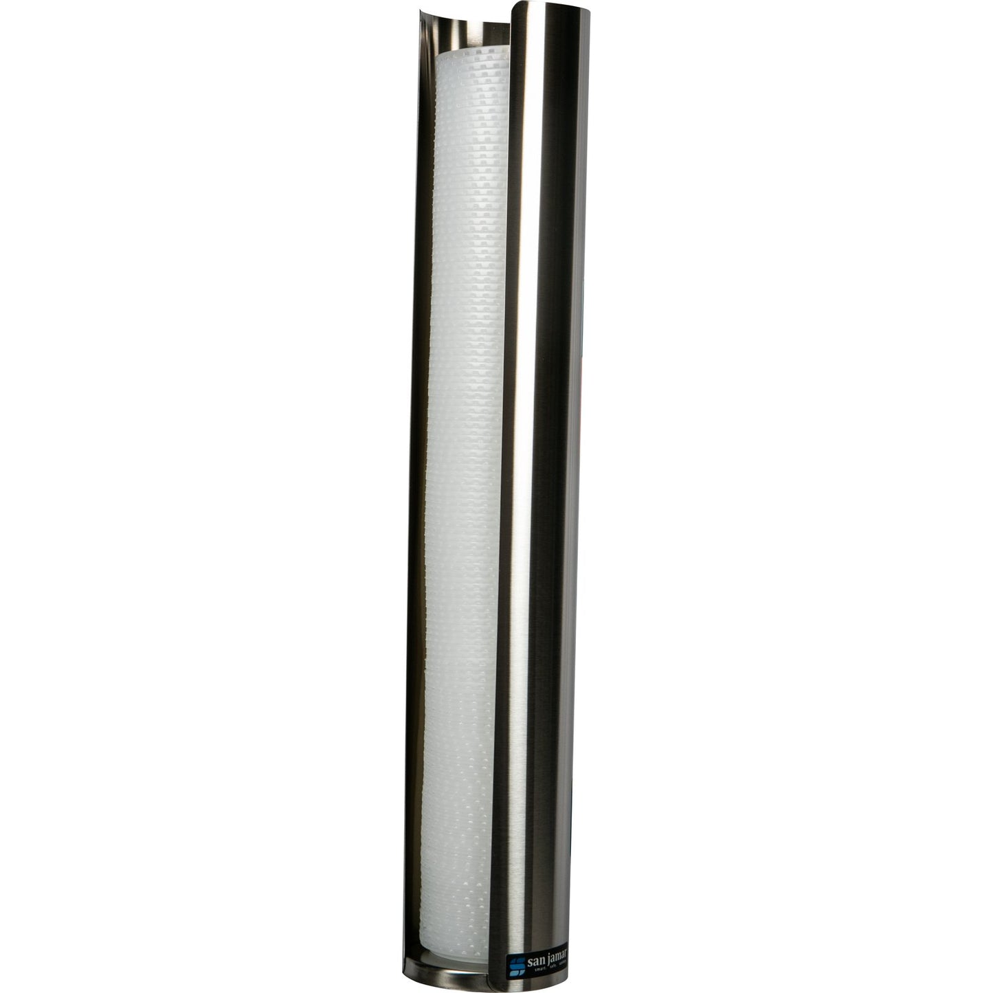 San Jamar L3400 Stainless Steel Wall-Mount Lid Dispenser for 12-24 oz. Cup Lids