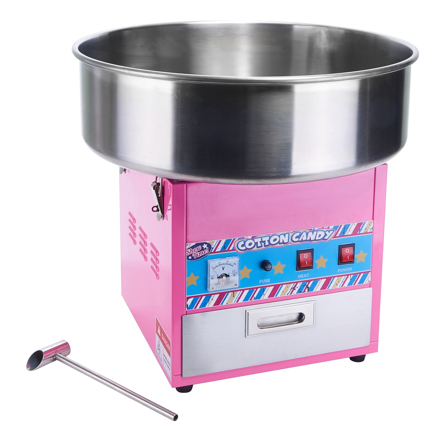 Winco CCM-28 Show Time Cotton Candy Machine w/ 20.5" Stainless Steel Bowl