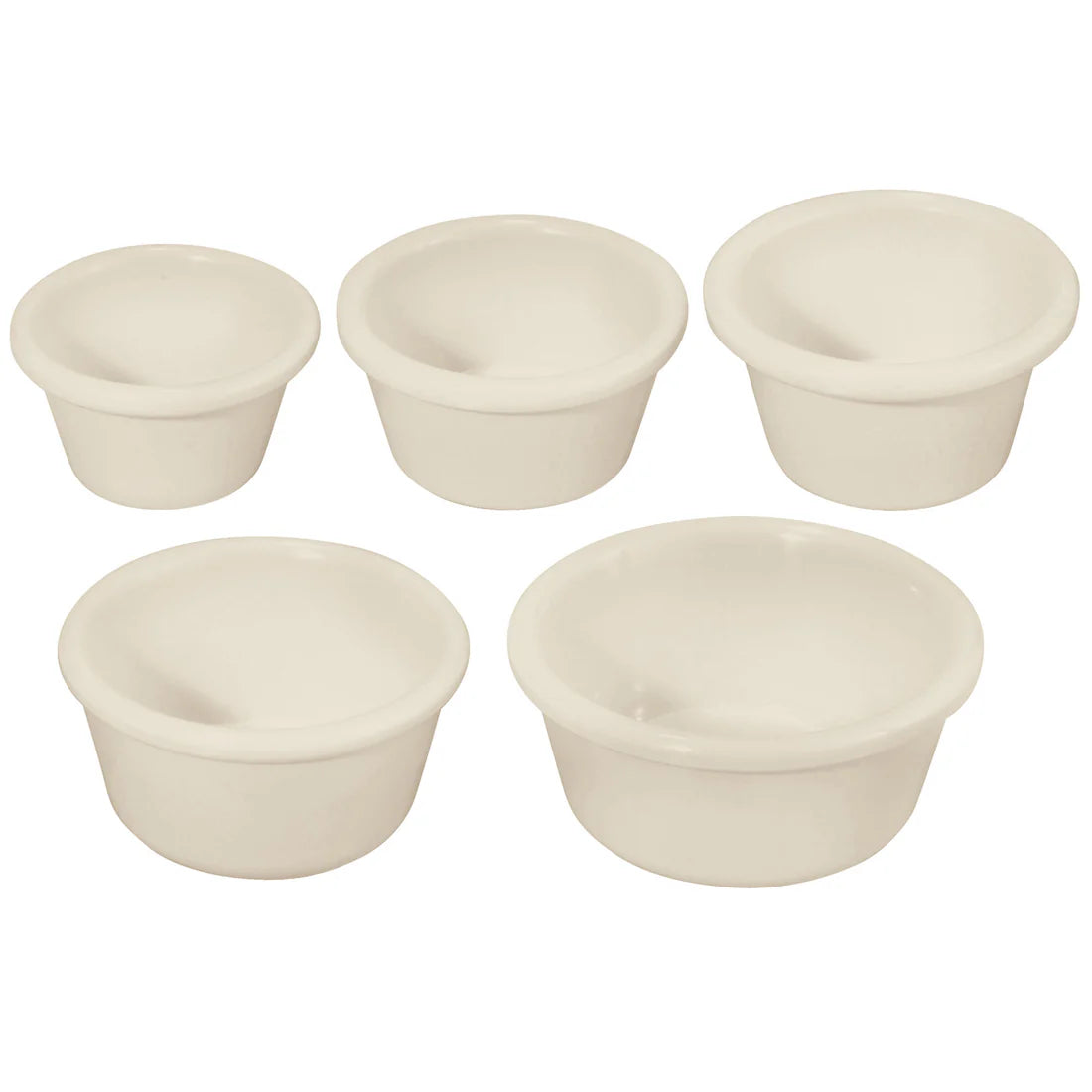 Winco RP-1B 1-1/2 oz. Bone Plain Ramekins