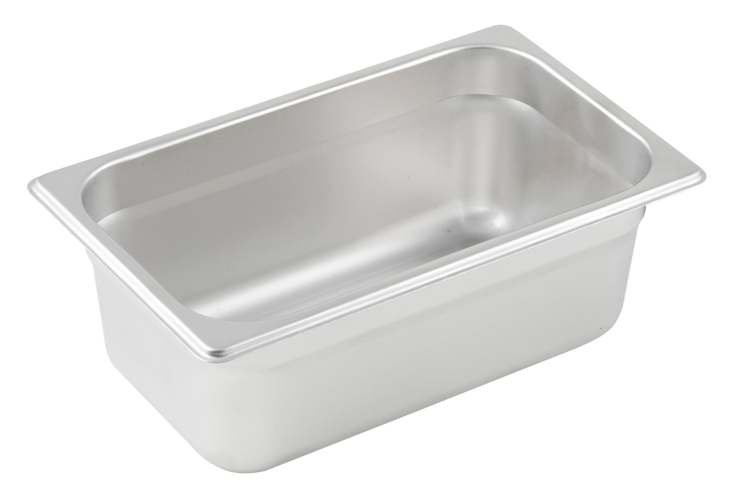 Winco SPJM-404 1/4 Size Stainless Steel Anti-jam Steam Pan, 4" Deep