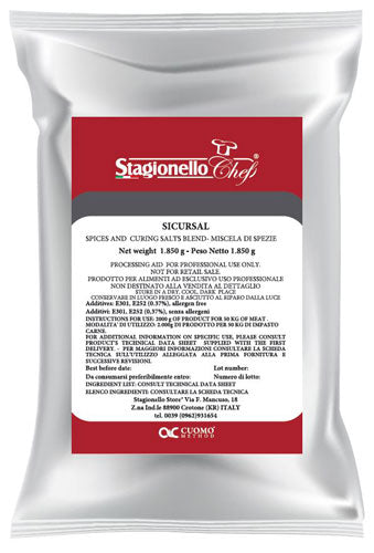 Omcan 47008 1.85 kg / bag Curing Salts and Spice Blends for Cured Salami Rapid Fermentation