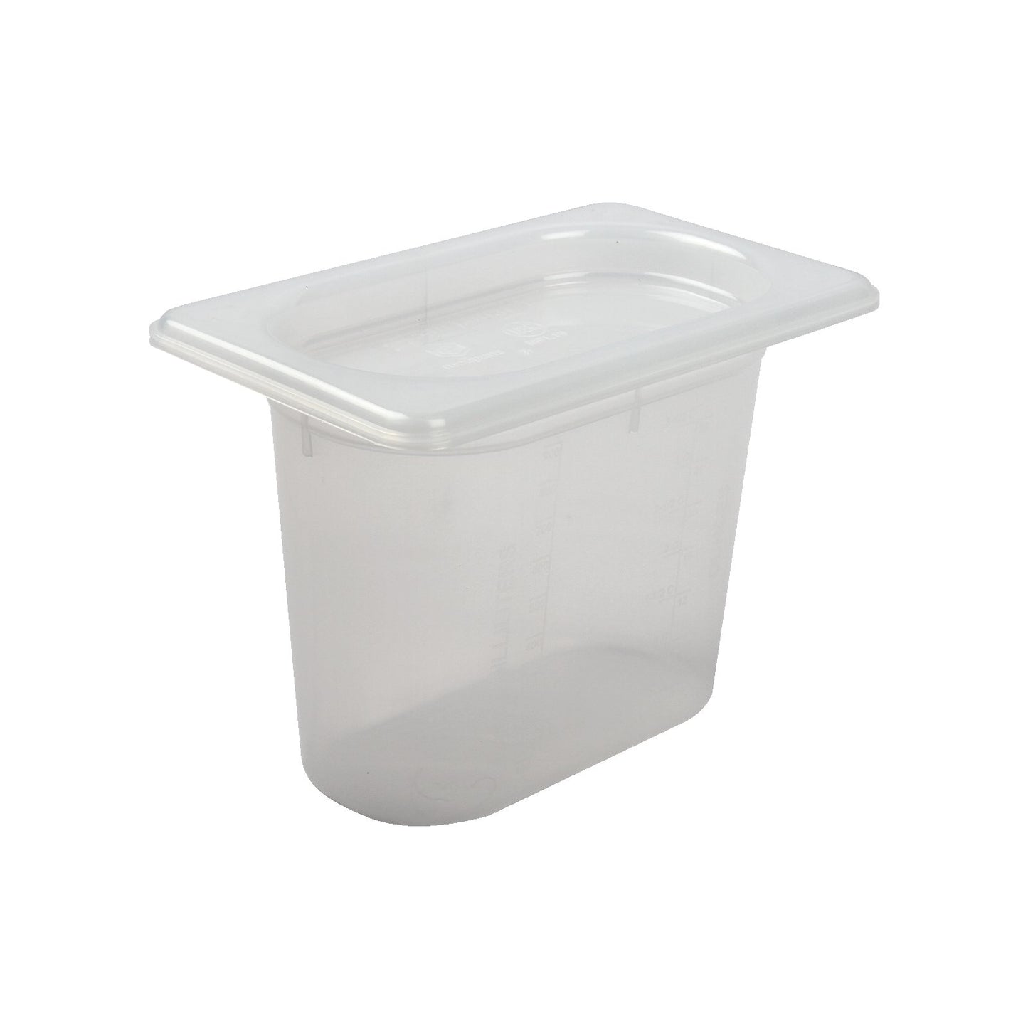 San Jamar MP19 1/9 Size Translucent Polypropylene Mod Pan Food Pan with Lid