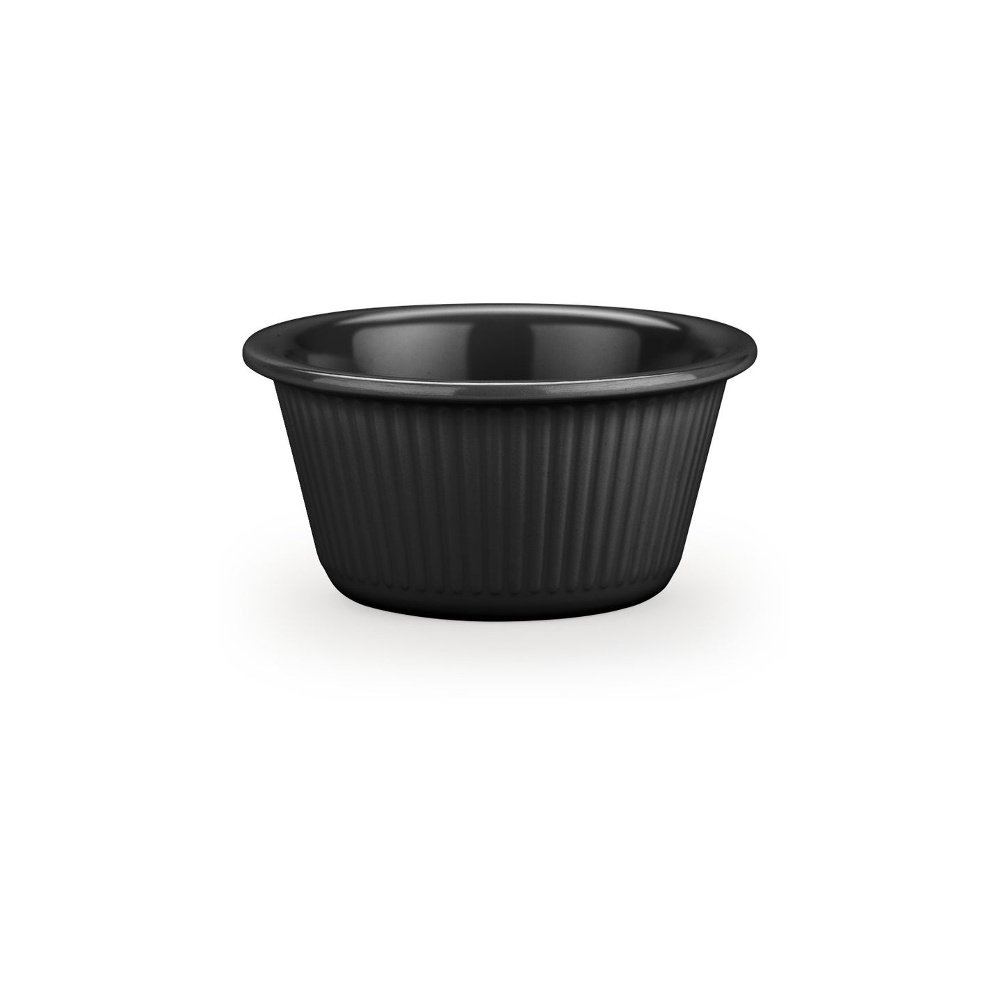 Carlisle S29303 3 oz Black Melamine Fluted Ramekin