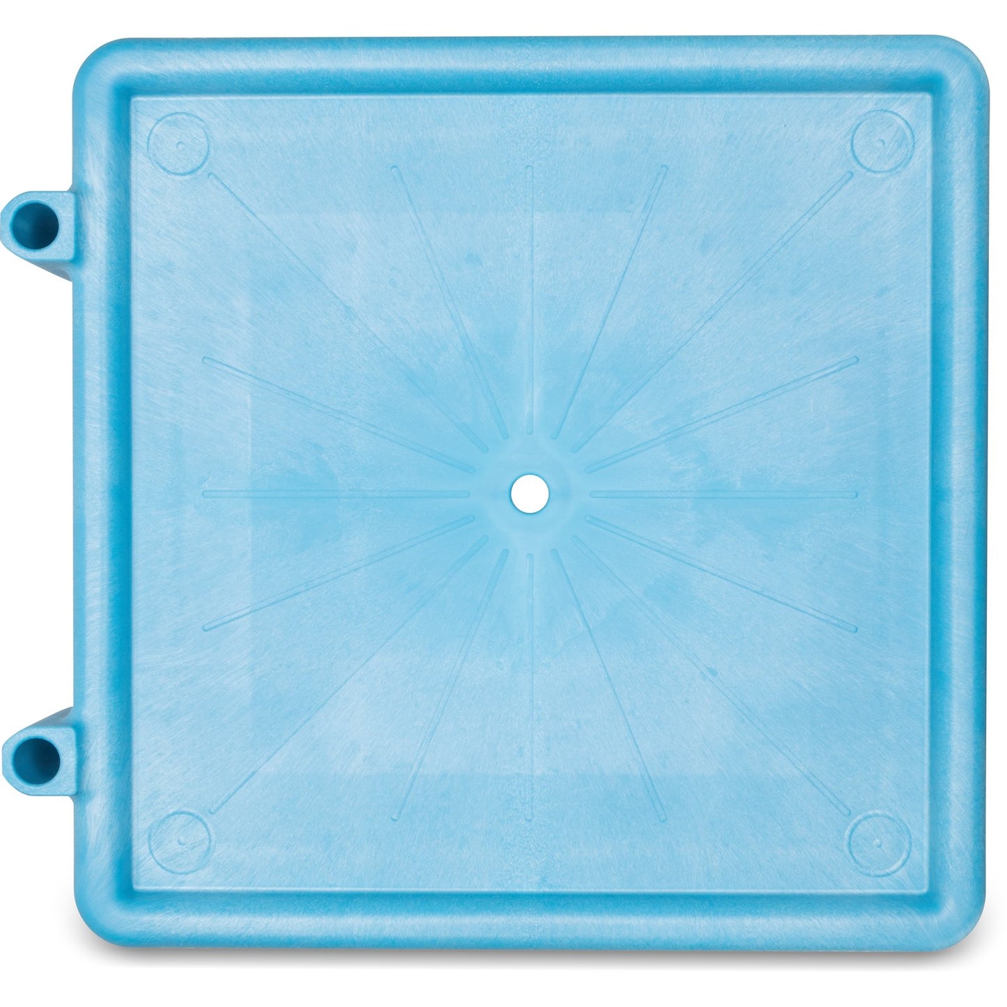 Carlisle C223614 22.5" x 22.5" x 8" Blue Polypropylene E-Z Glide Warewashing Rack Dolly Without Handle