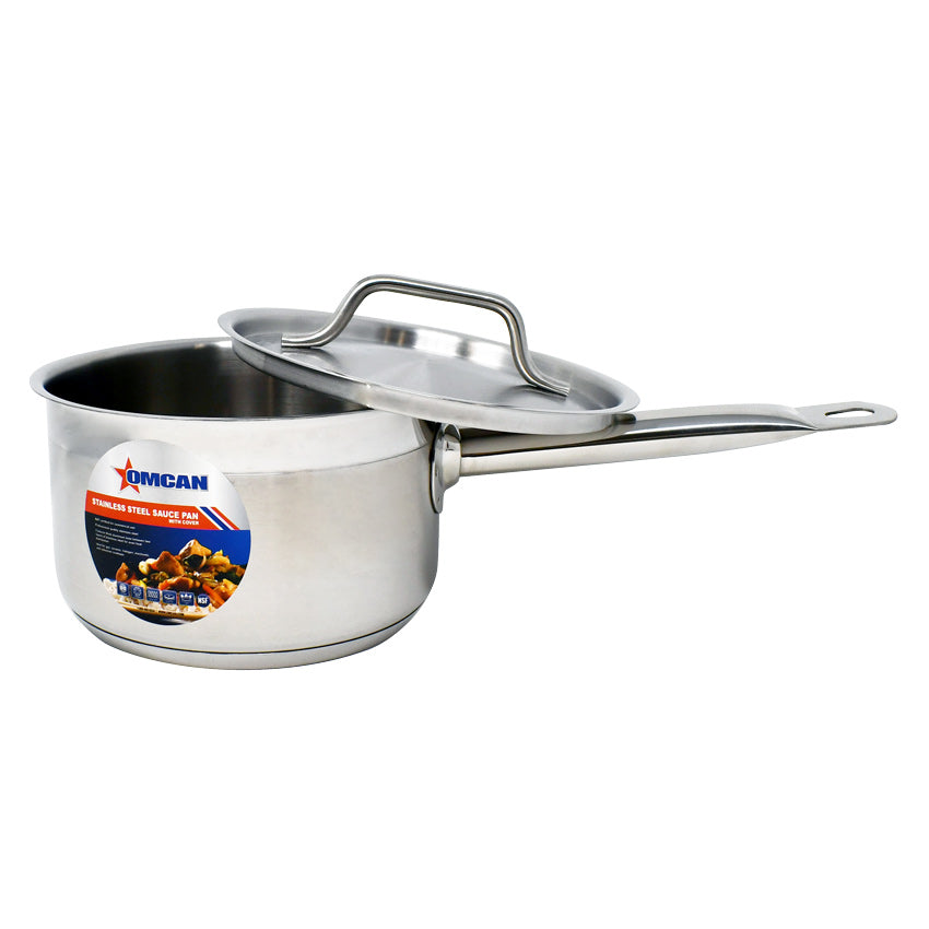 Omcan 80431 2 Qt Stainless Steel Sauce Pan with Cover
