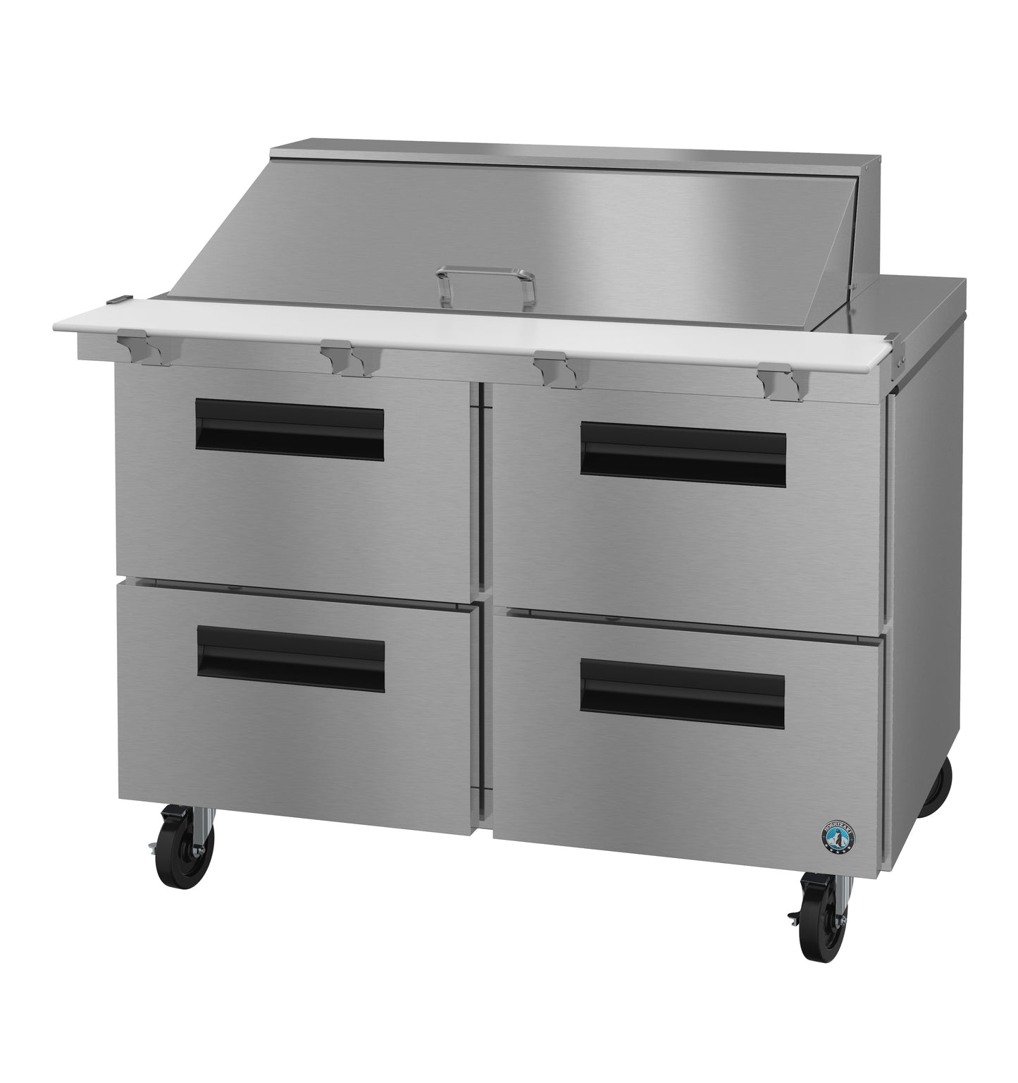 Hoshizaki SR48B-18MD4 Two Section Stainless Drawers Mega Top Prep Table Refrigerator