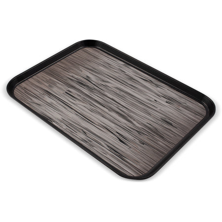 Carlisle DXSMC1520NSQ03 15" x 20" Black Glasteel Quarry Non-Skid Tray