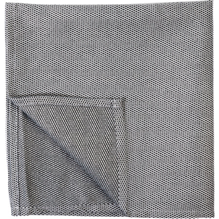 Snap Drape 54432020NH503 20" x 20" Black/White Spun Polyester Microfiber Milan Birdseye Napkin