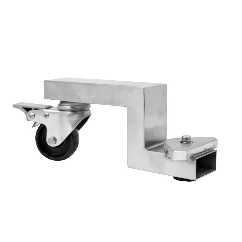 Omcan 69578 Stainless Steel Optional Black Swivel Caster with Brake for 95 lb. capacity Stainless Steel Sausage Stuffer