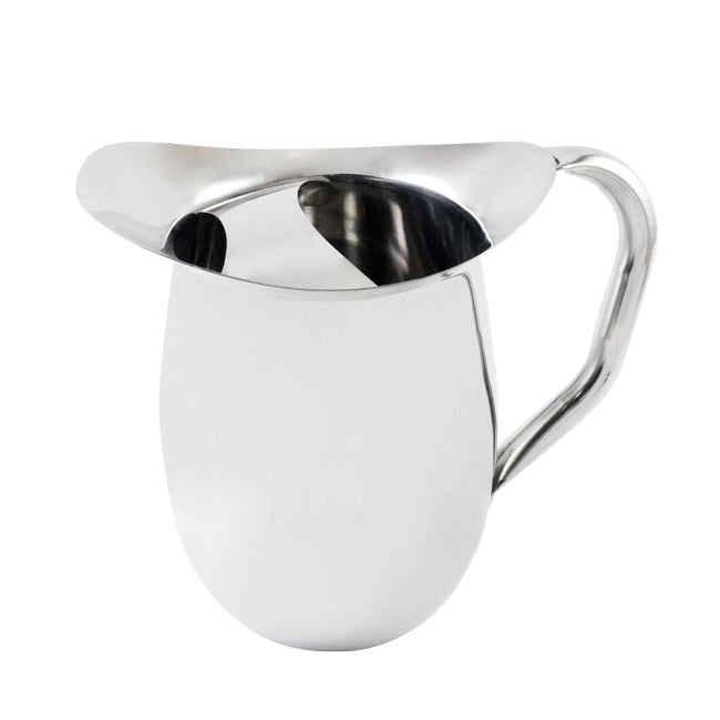 Omcan 80860 2 Qt Stainless Steel Bell Pitcher with Ice Guard
