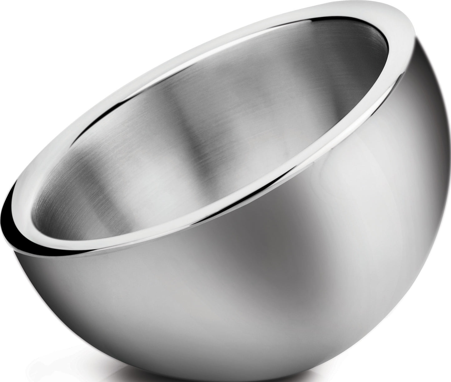 Winco DWAB-L 2-1/4 Qt. Stainless Steel Double Wall Insulated Angled Display Bowl