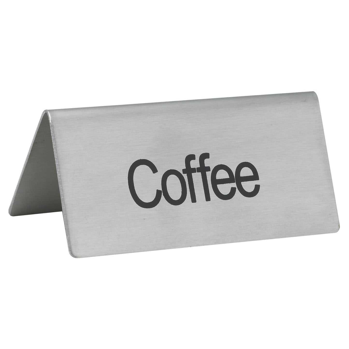 Winco SGN-103 Stainless Steel Tent Sign - "Coffee"