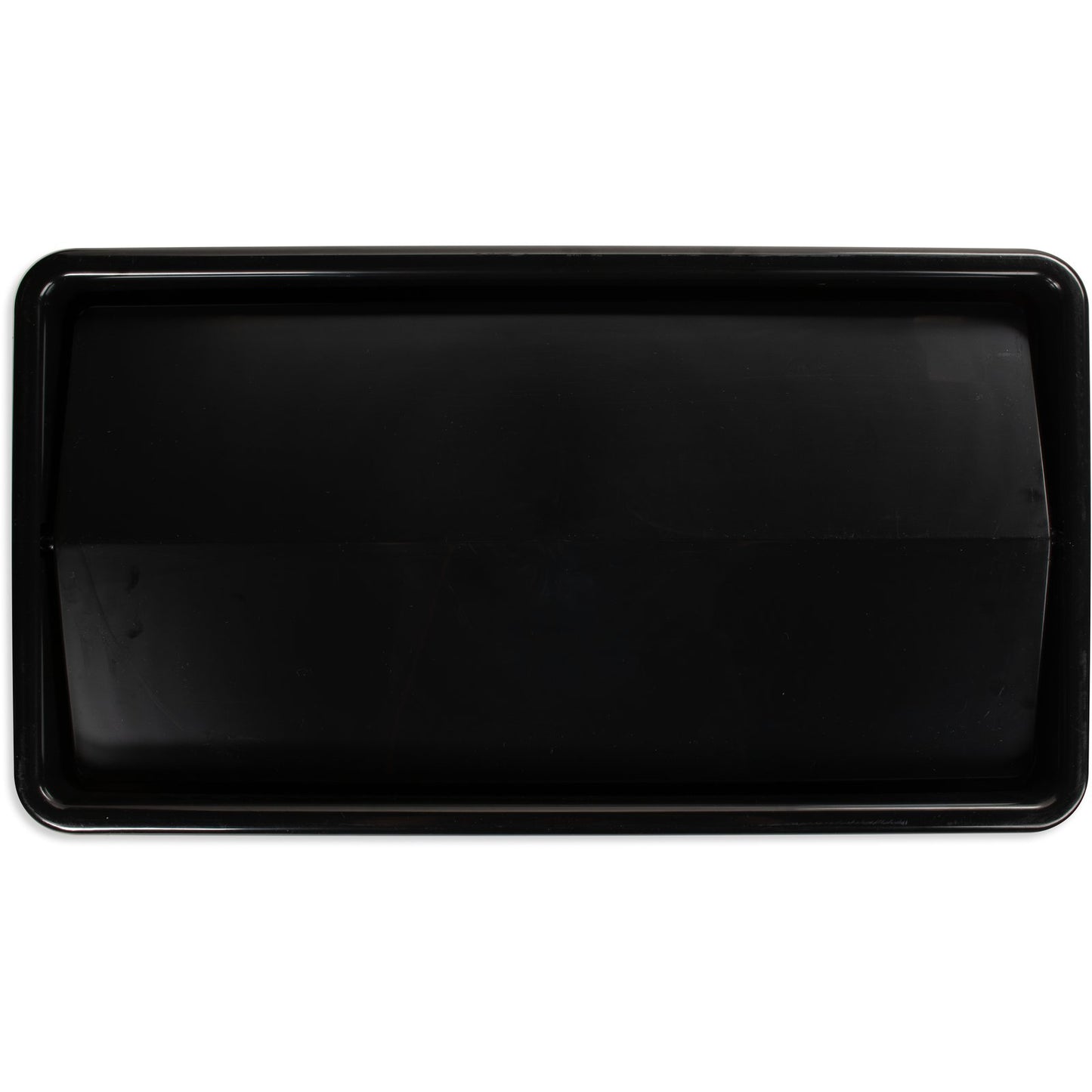 Carlisle 34202403 15 and 23 Gallon Black Rectangle ABS TrimLine Swing Top Waste Container Trash Can Lid
