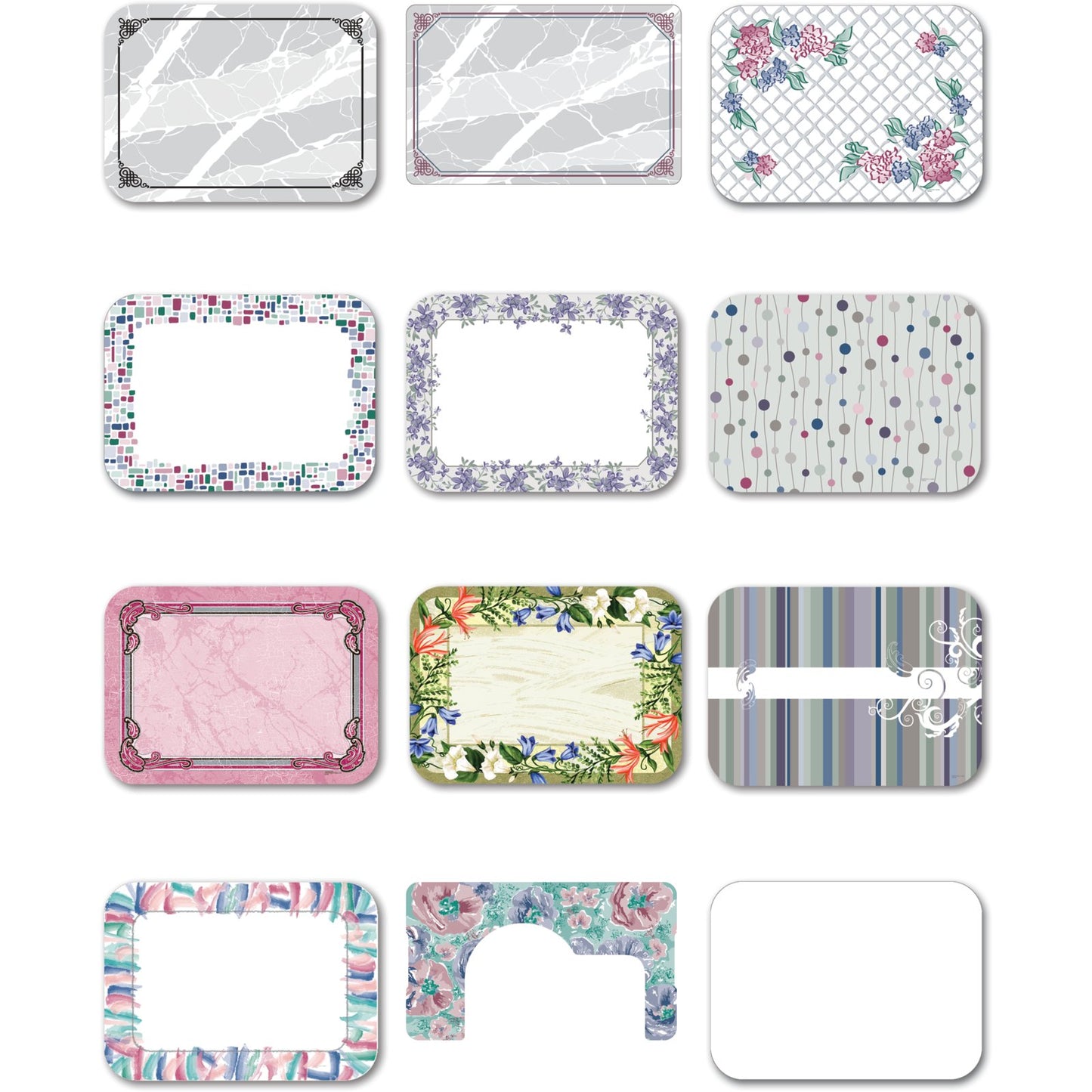 Carlisle DX5999I00102 12-3/4" x 16-5/8" White Embossed Tray Cover Size: I w/ Scalloped Edge/Round Corner