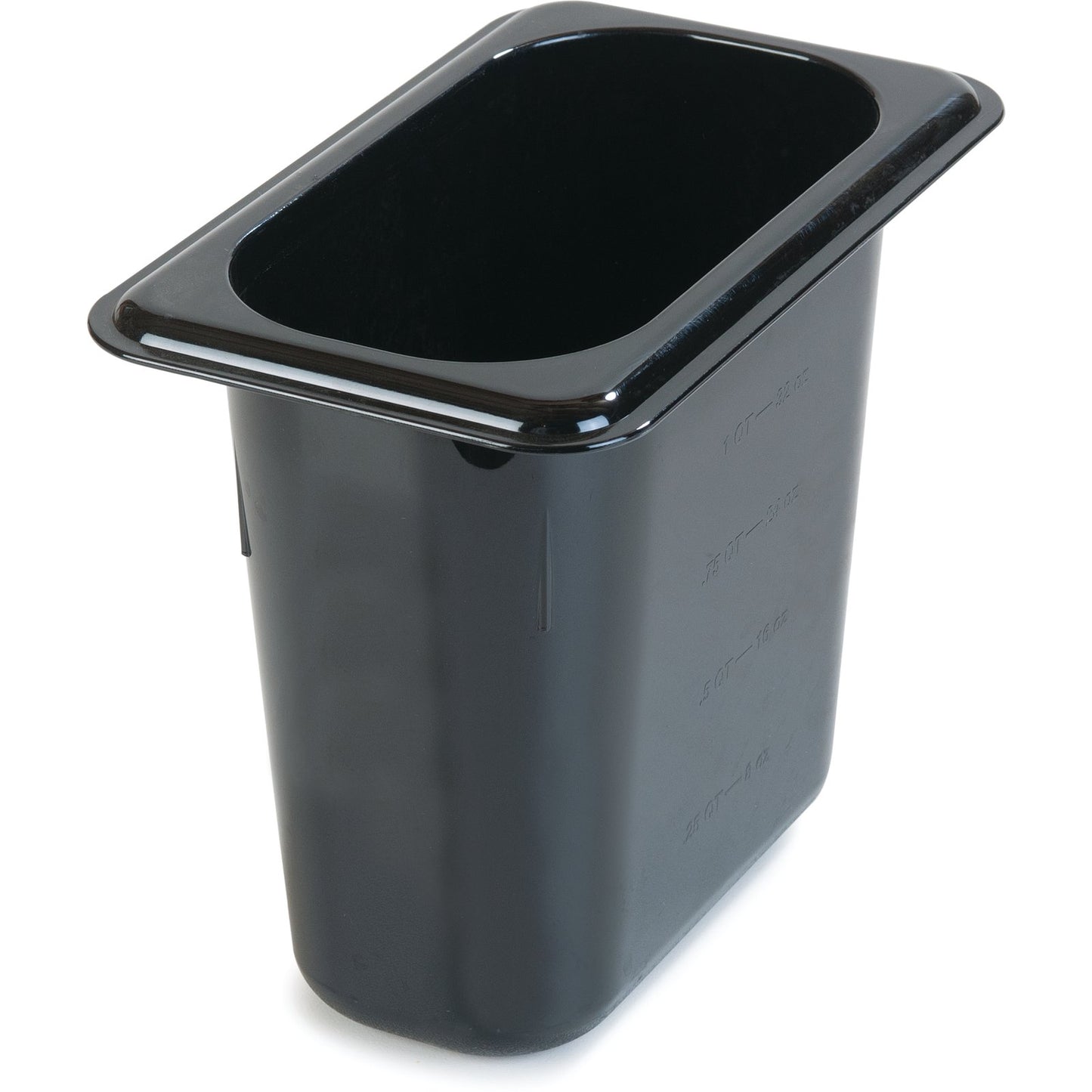 Carlisle 3088803 1/9 Size Black High Heat Plastic StorPlus Food Pan, 6" Deep