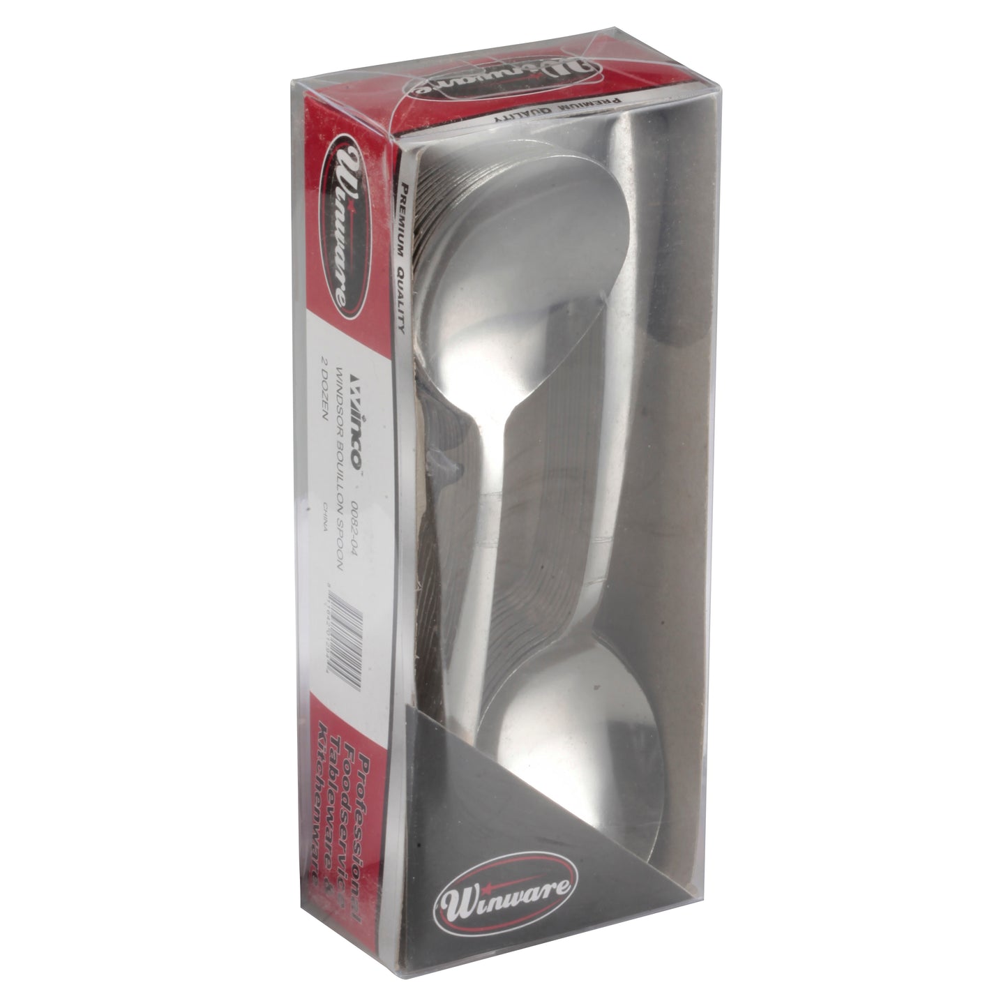 Winco 0082-04 Windsor Bouillon Spoon, 18/0 Medium Weight