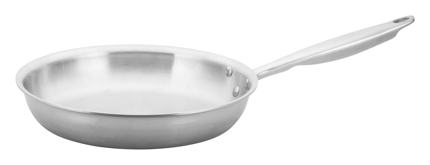 Winco TGFP-10 10" Stainless Steel Triply Fry Pan