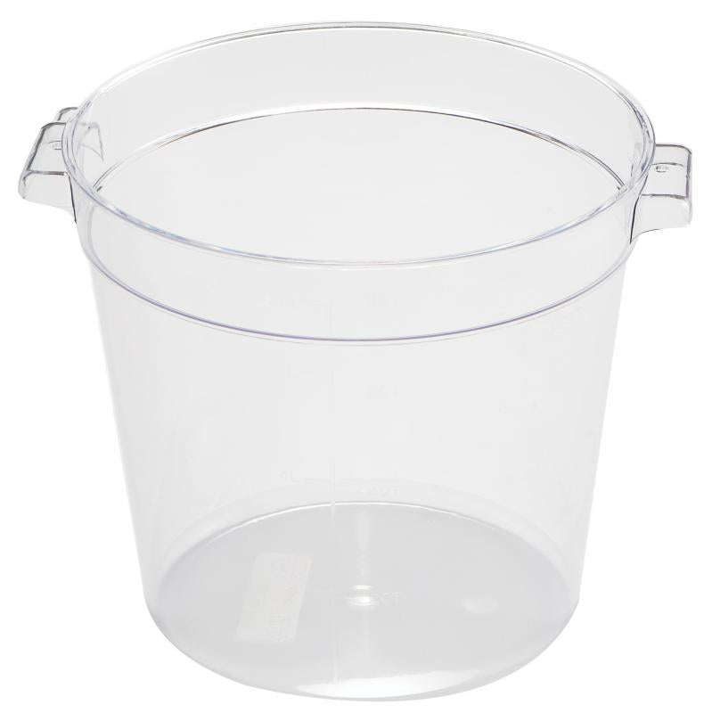 Omcan 80171 4 Qt Clear Round Polycarbonate Food Storage Container