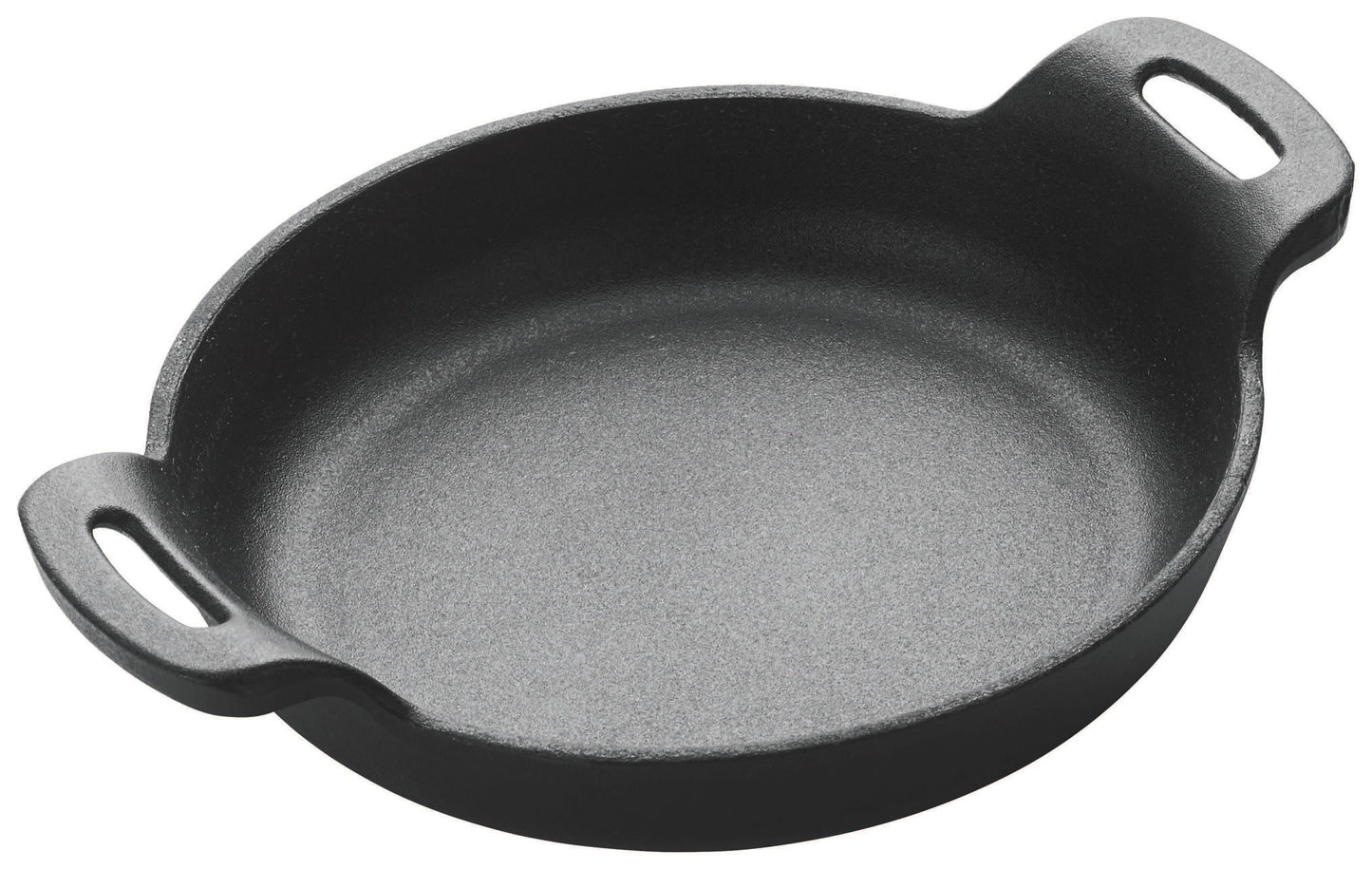 Winco CASM-6R 14 oz. Matte Black Enamel Mini Cast Iron Induction Server
