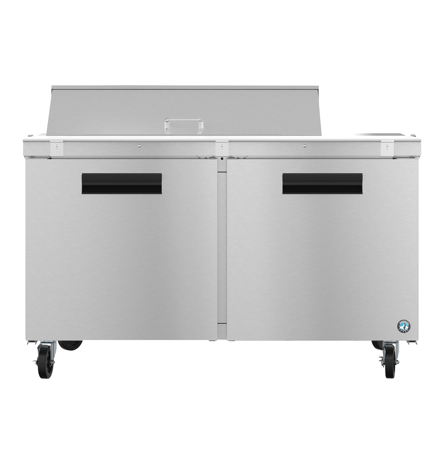 Hoshizaki SR60B-12 Two Section Stainless Doors Sandwich Prep Table Refrigerator