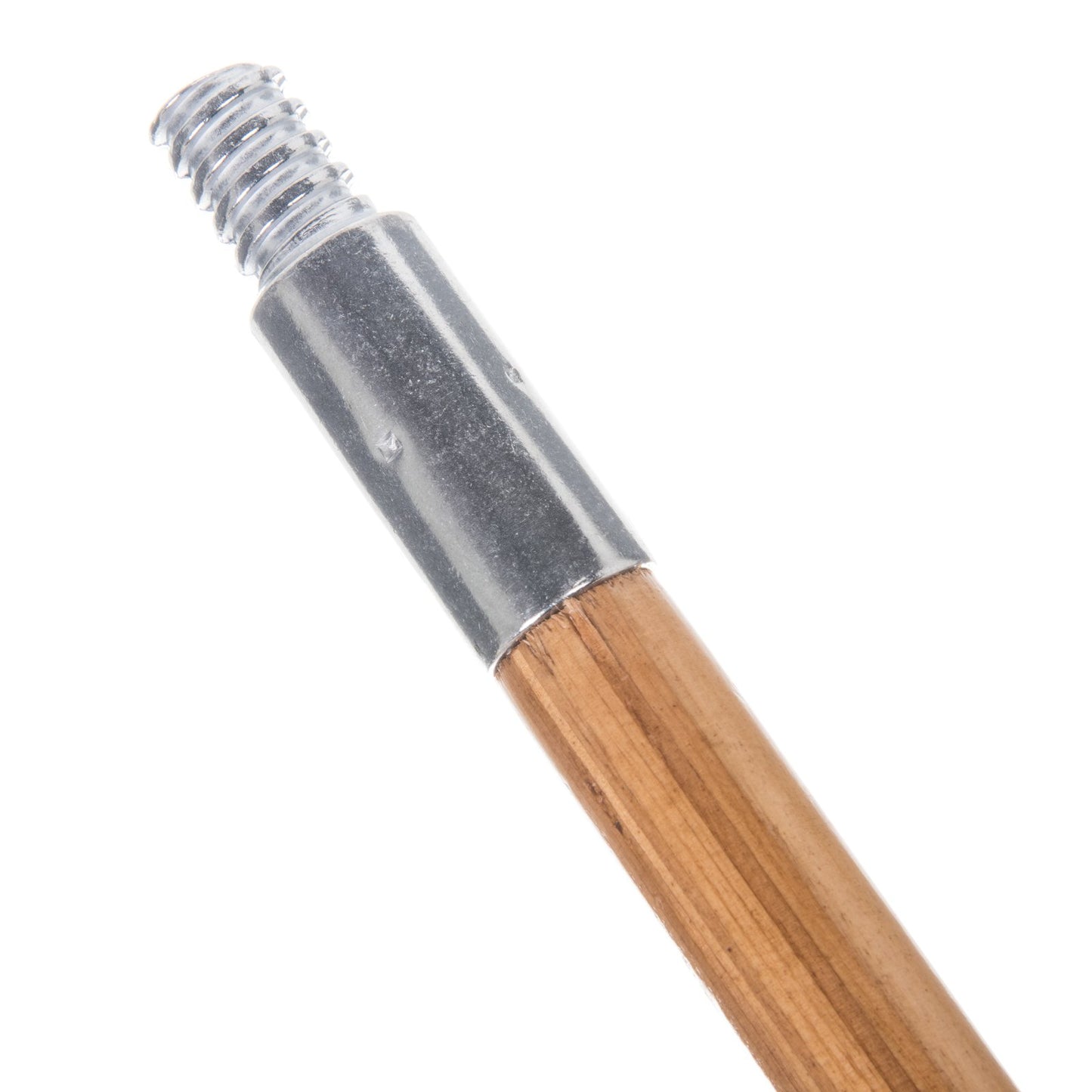 Carlisle 4526700 60" Tan Wood Threaded Handle with Metal Tip
