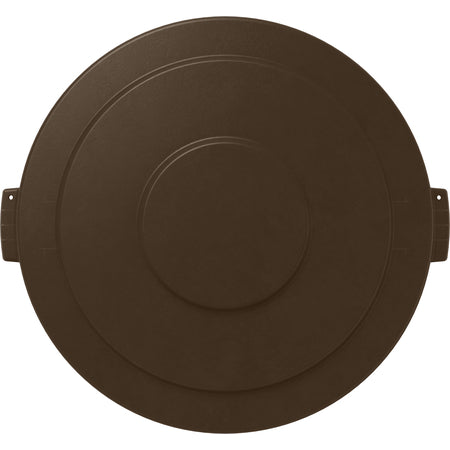 Sparta 84105601 55 Gallon Brown Round Polyethylene Bronco Waste Bin Trash Container Lid