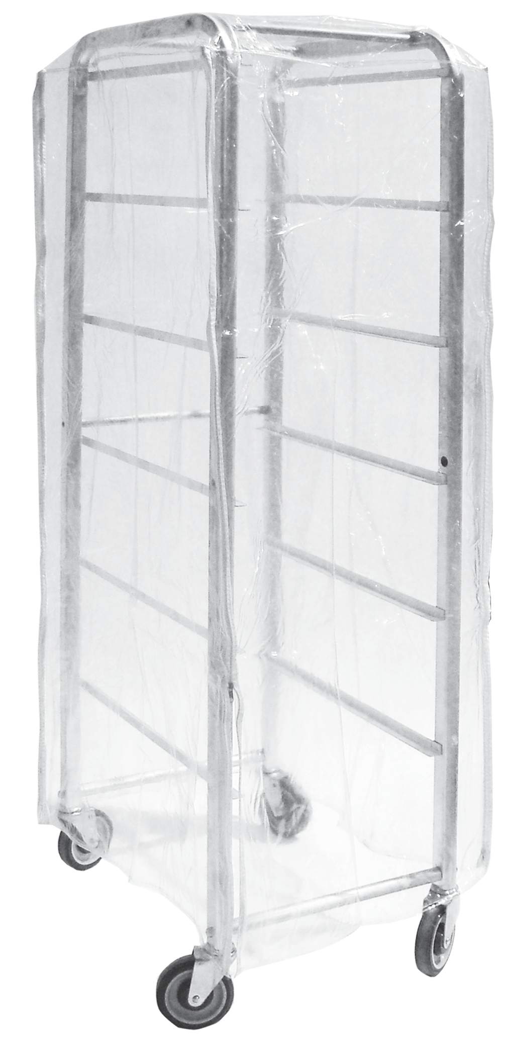 Omcan 18633 28" x 24" x 62" Clear Nylon Rack Cover