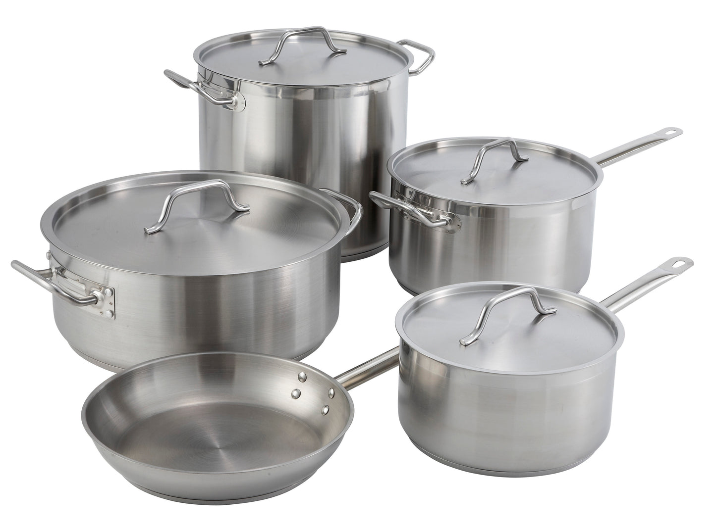 Winco SSFP-11 11" Stainless Steel Fry Pan