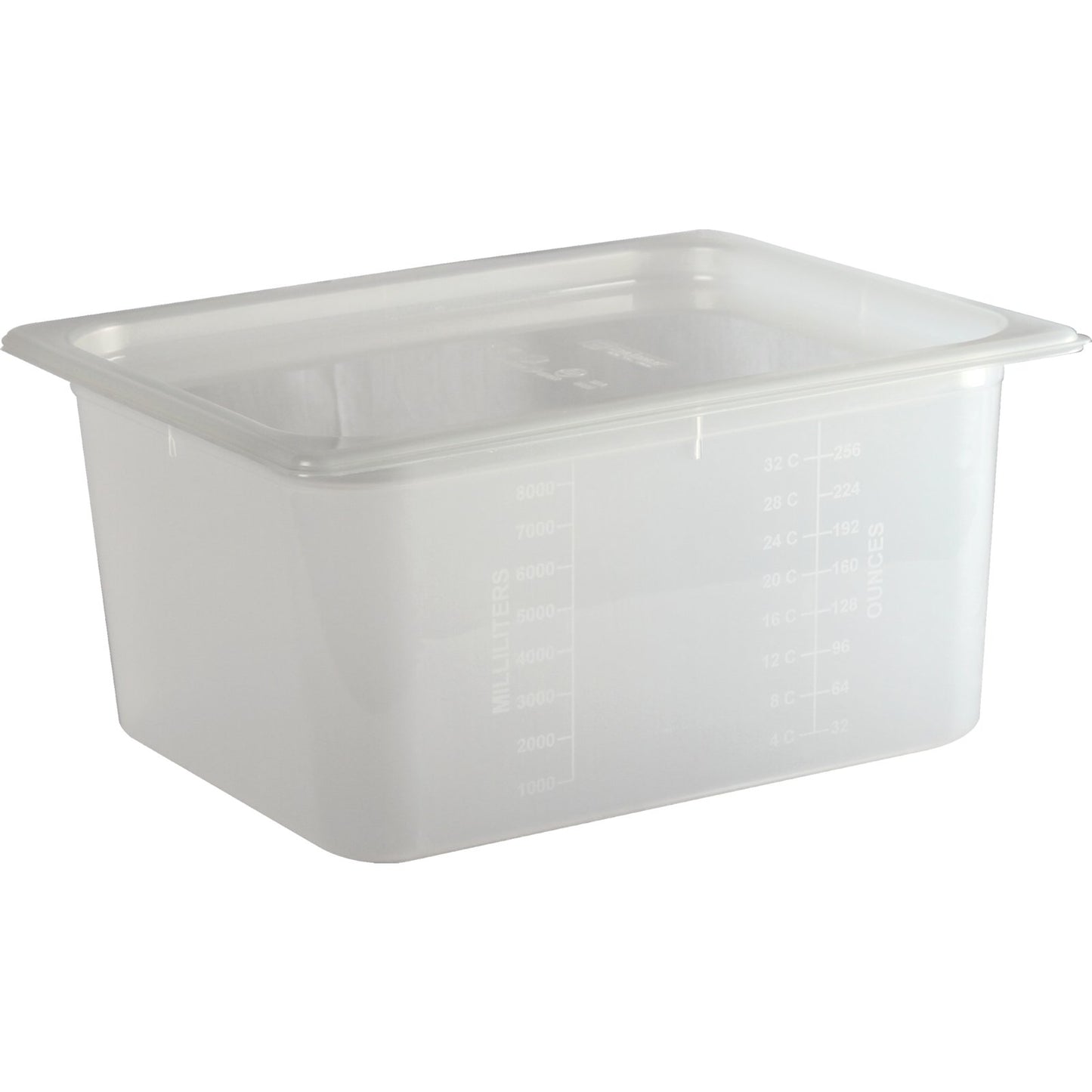 San Jamar MP12 1/2 Size Translucent Polypropylene Mod Pan Food Pan with Lid