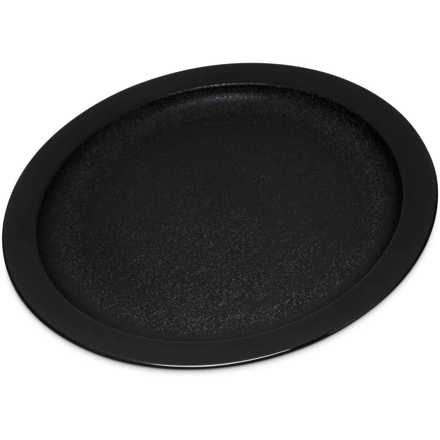 Carlisle PCD20903 9" Black Polycarbonate Narrow Rim Plate