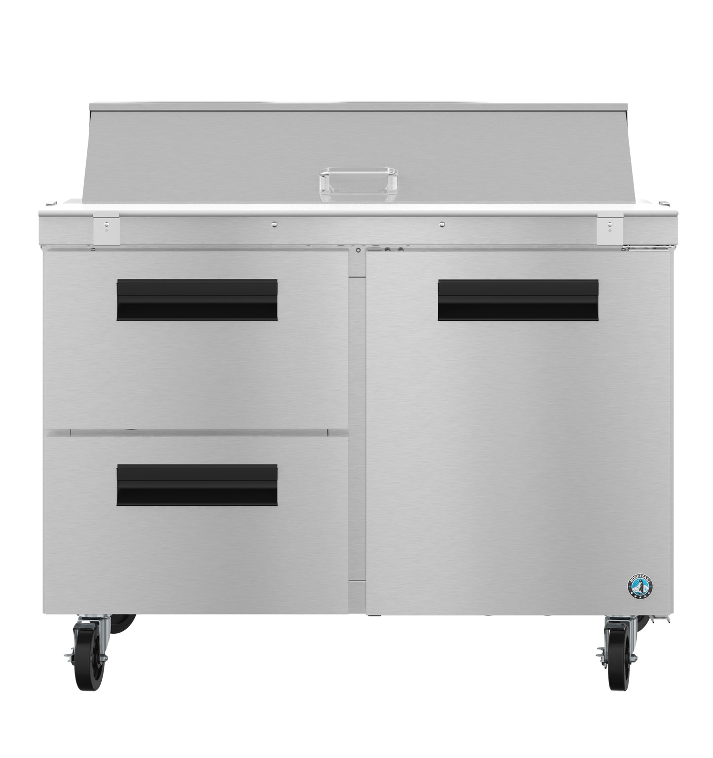 Hoshizaki SR48B-12D2 Two Section Drawer/Door Combo Sandwich Prep Table Refrigerator
