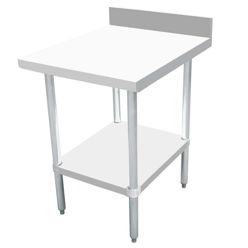 Omcan 46516 30" x 24" Equipment Filler Table with 4" Backsplash