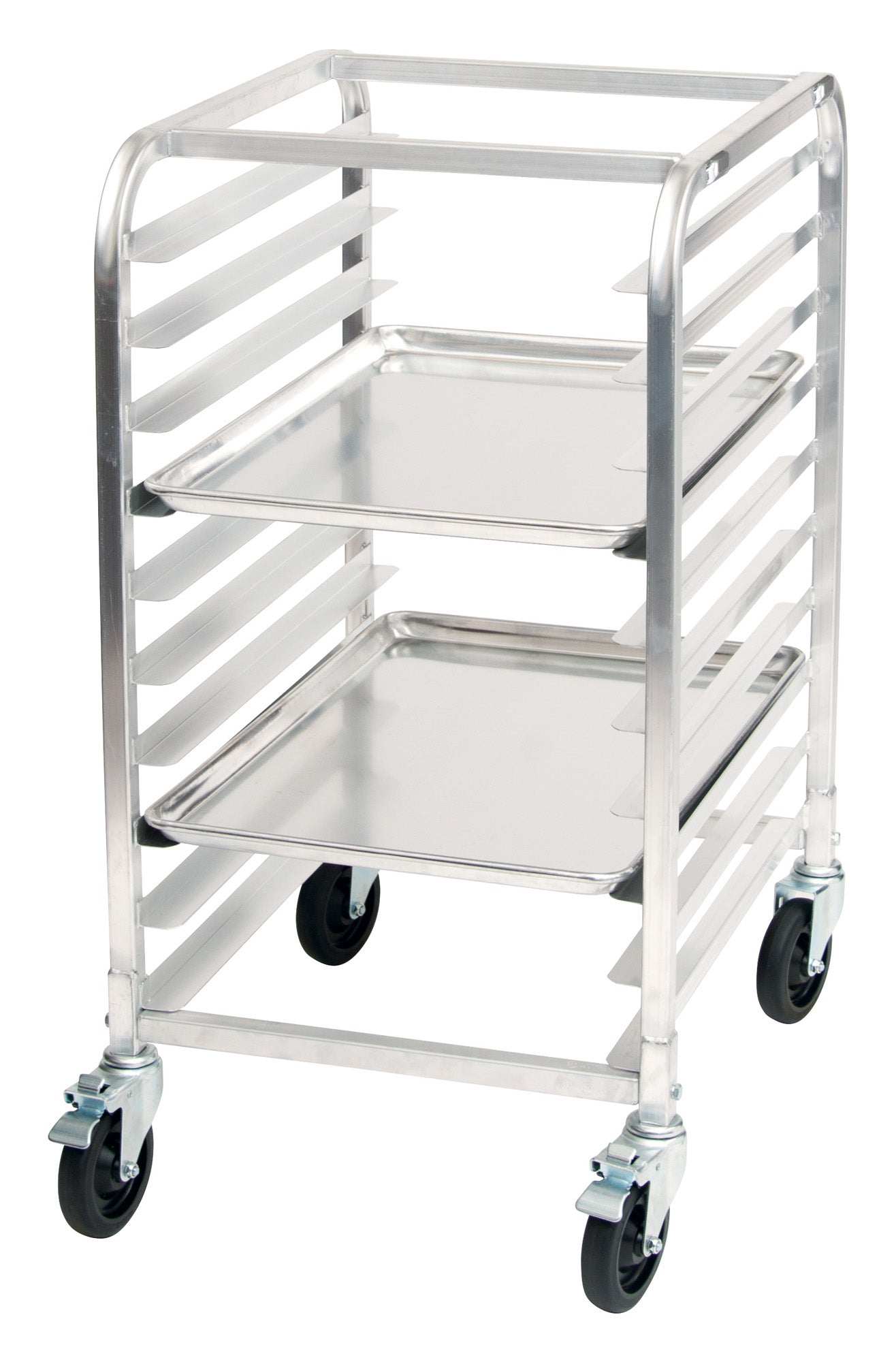 Winco AWRK-10 10-Tier Aluminum Half-Height Sheet Pan Rack, Welded