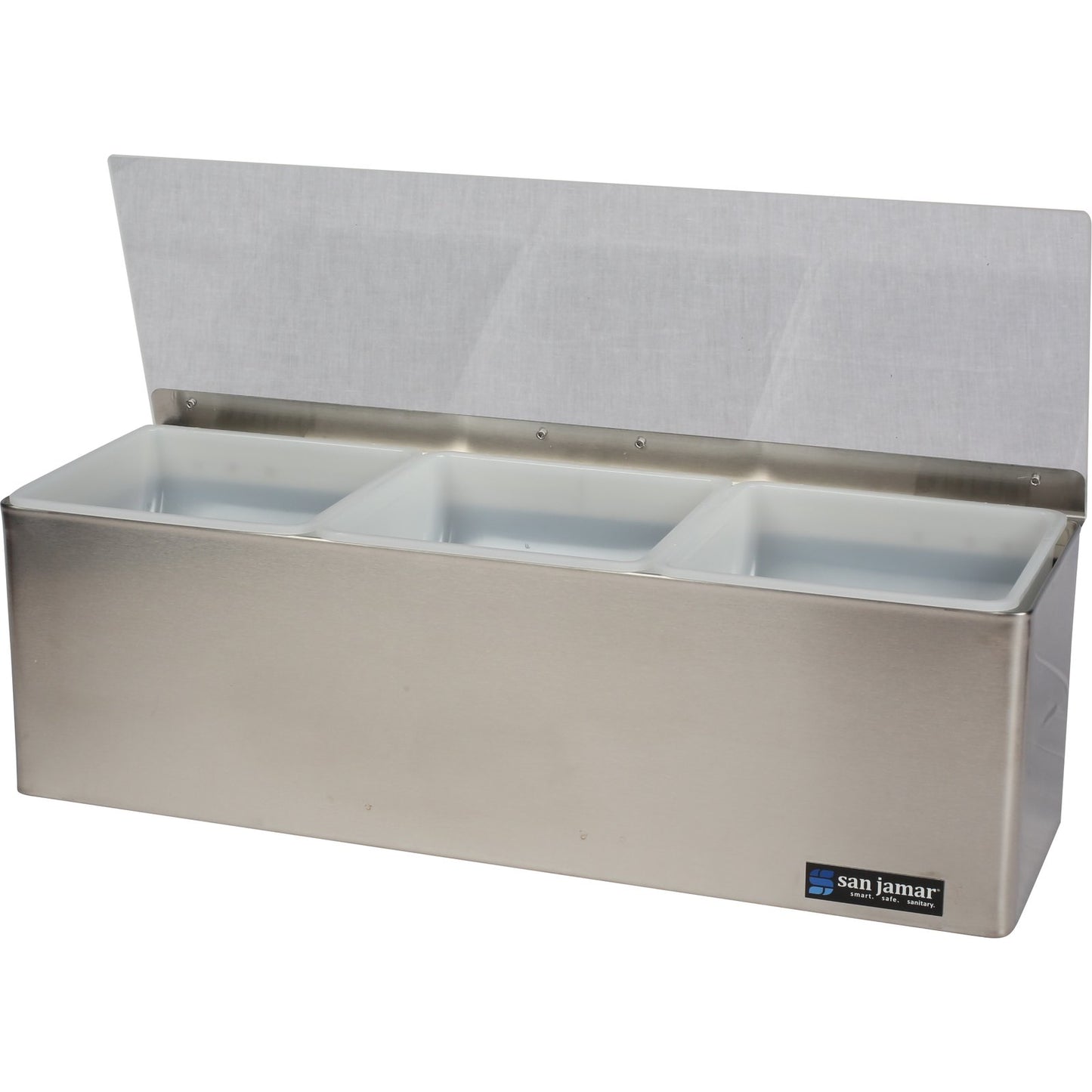San Jamar B6183L 3 Quart Stainless Steel EZ-Chill Garnish Centers
