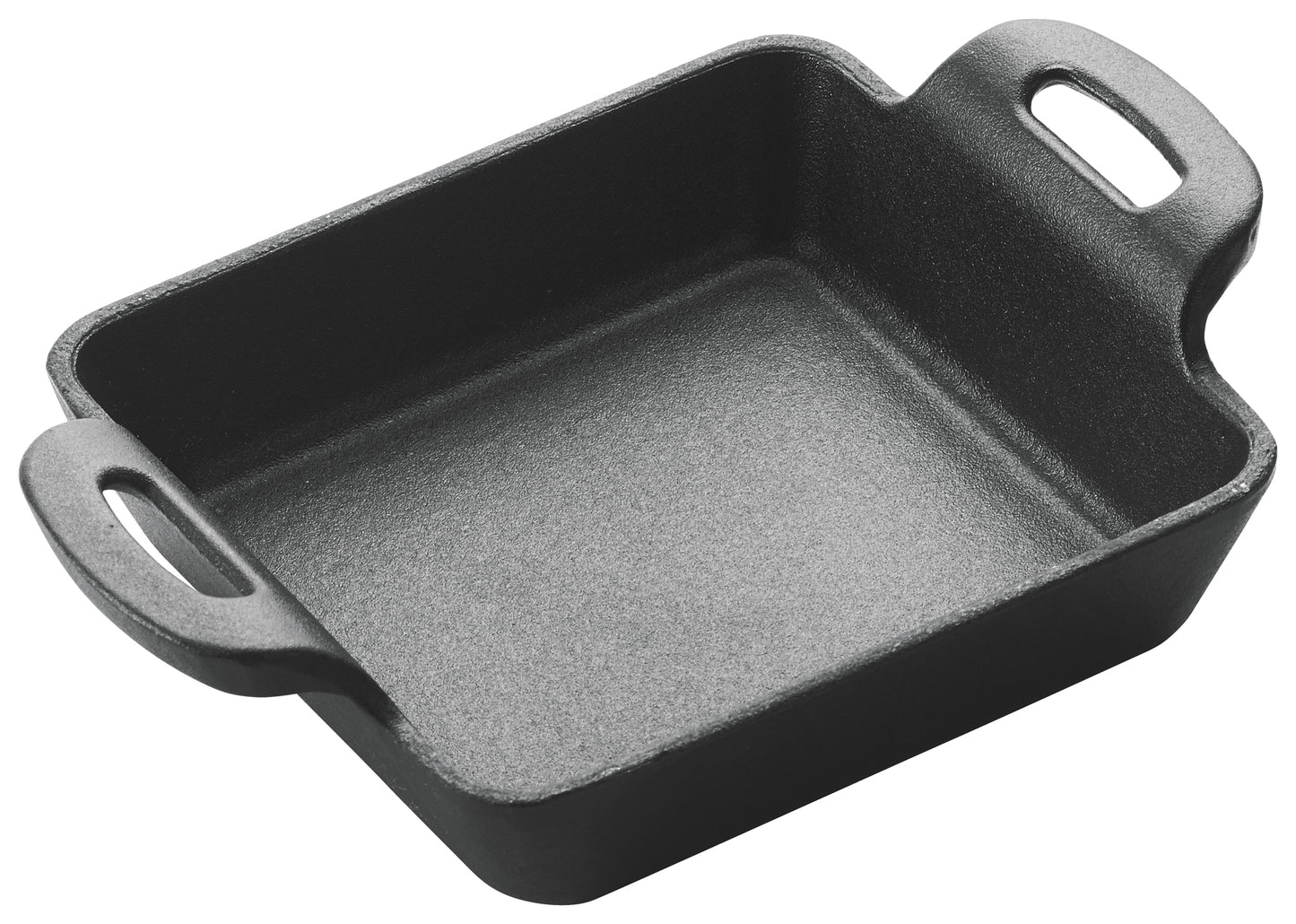 Winco CASM-4S 10 oz. Matte Black Enamel Mini Cast Iron Induction Server
