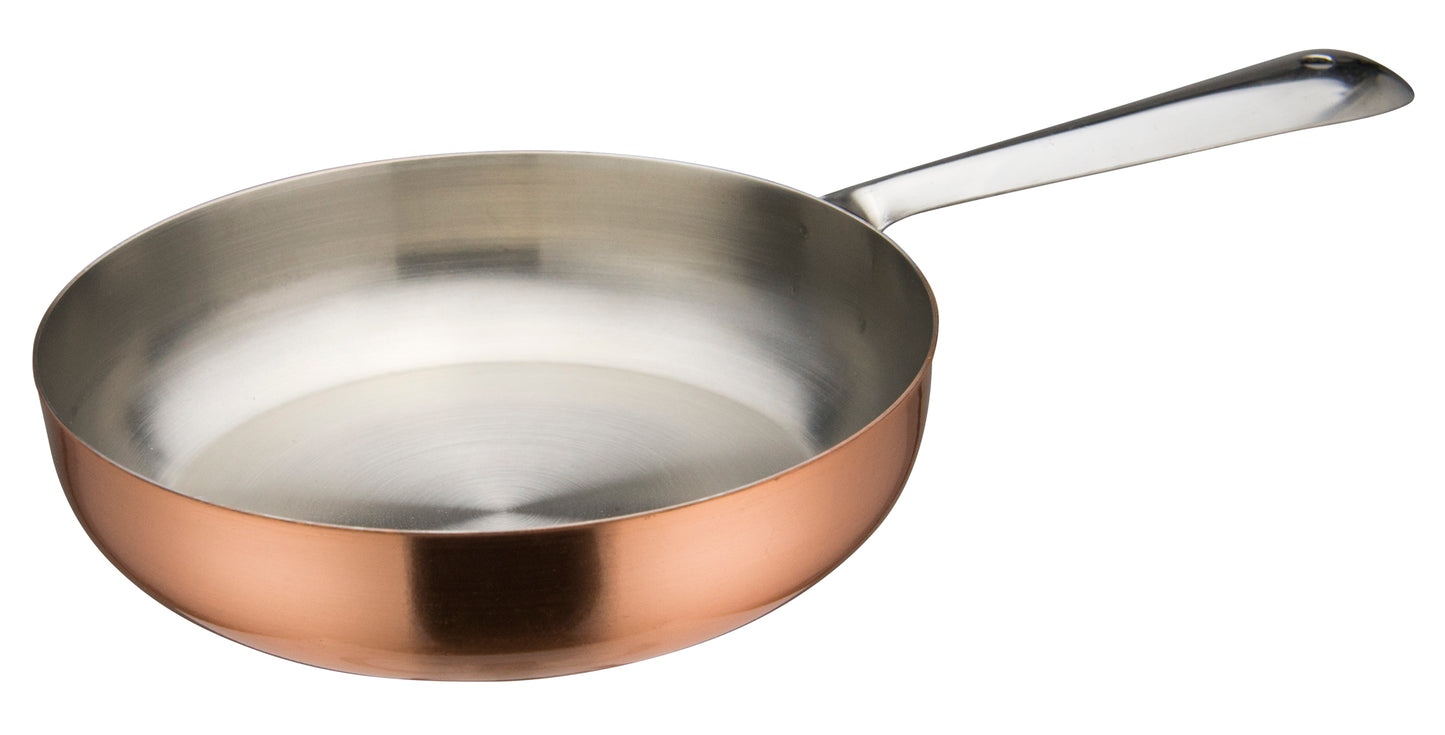 Winco DCWC-201C 14" Copper-Plated Mini Fry Pan