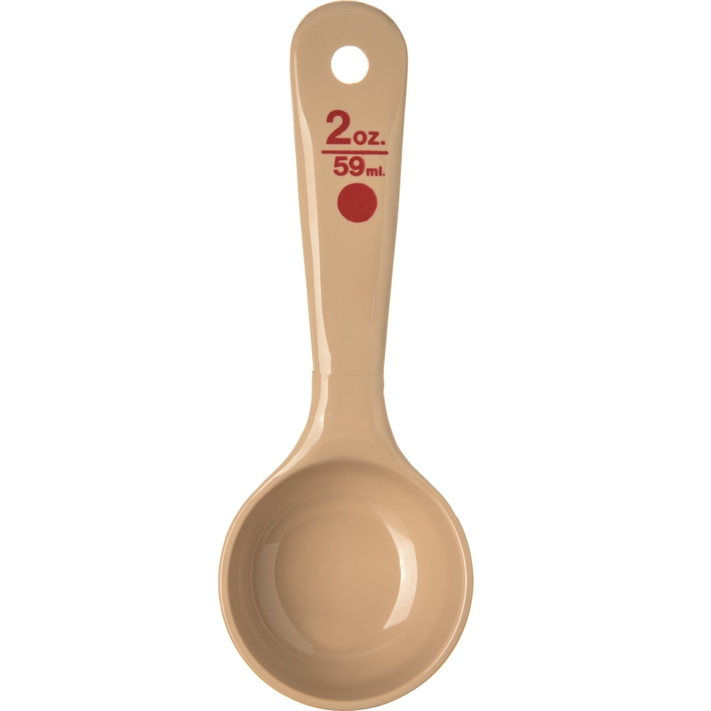 Carlisle 432406 2 oz Beige Polycarbonate Measure Miser Solid Short Handle