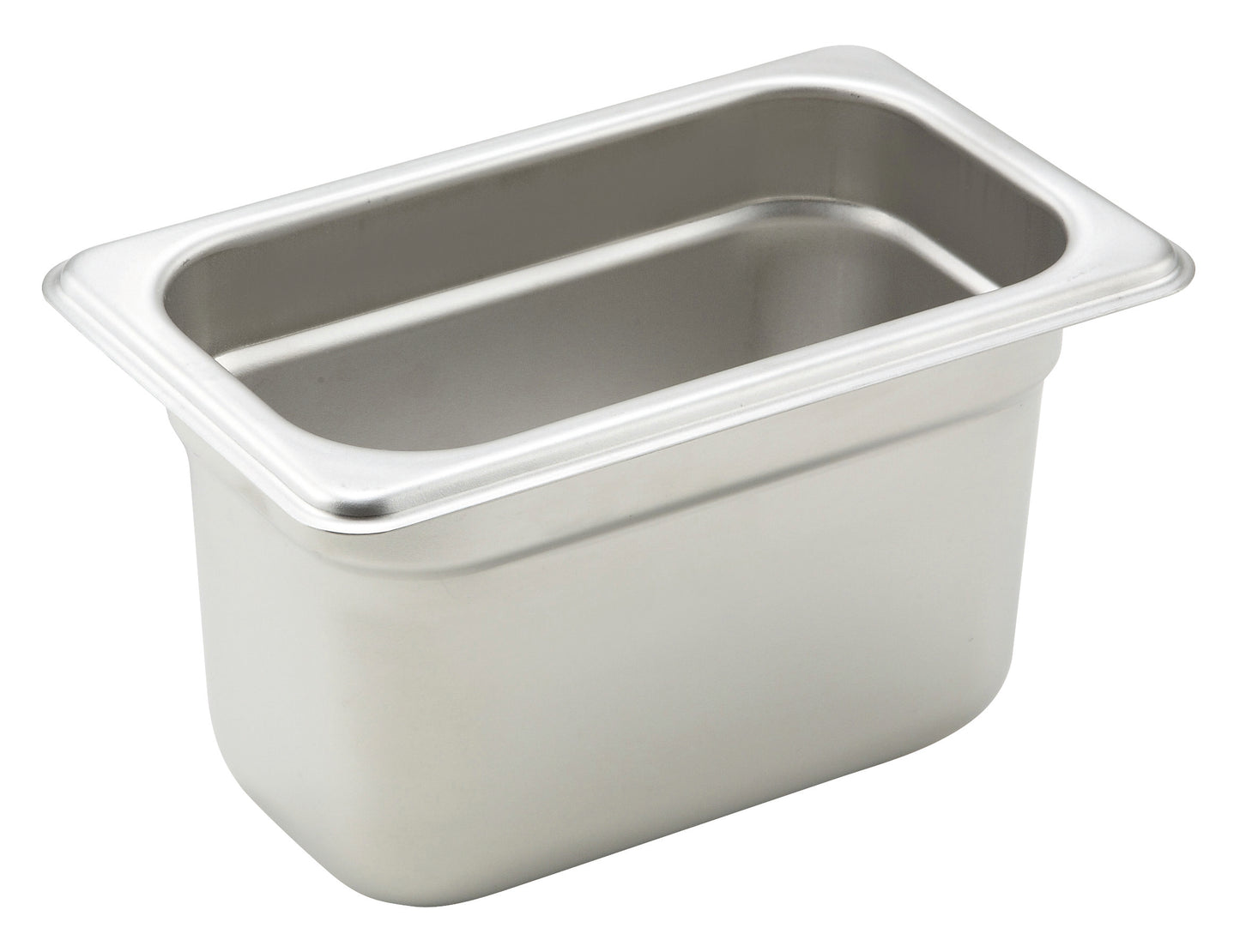Winco SPJH-904 1/9 Size Stainless Steel Anti-jam Steam Pan, 4" Deep
