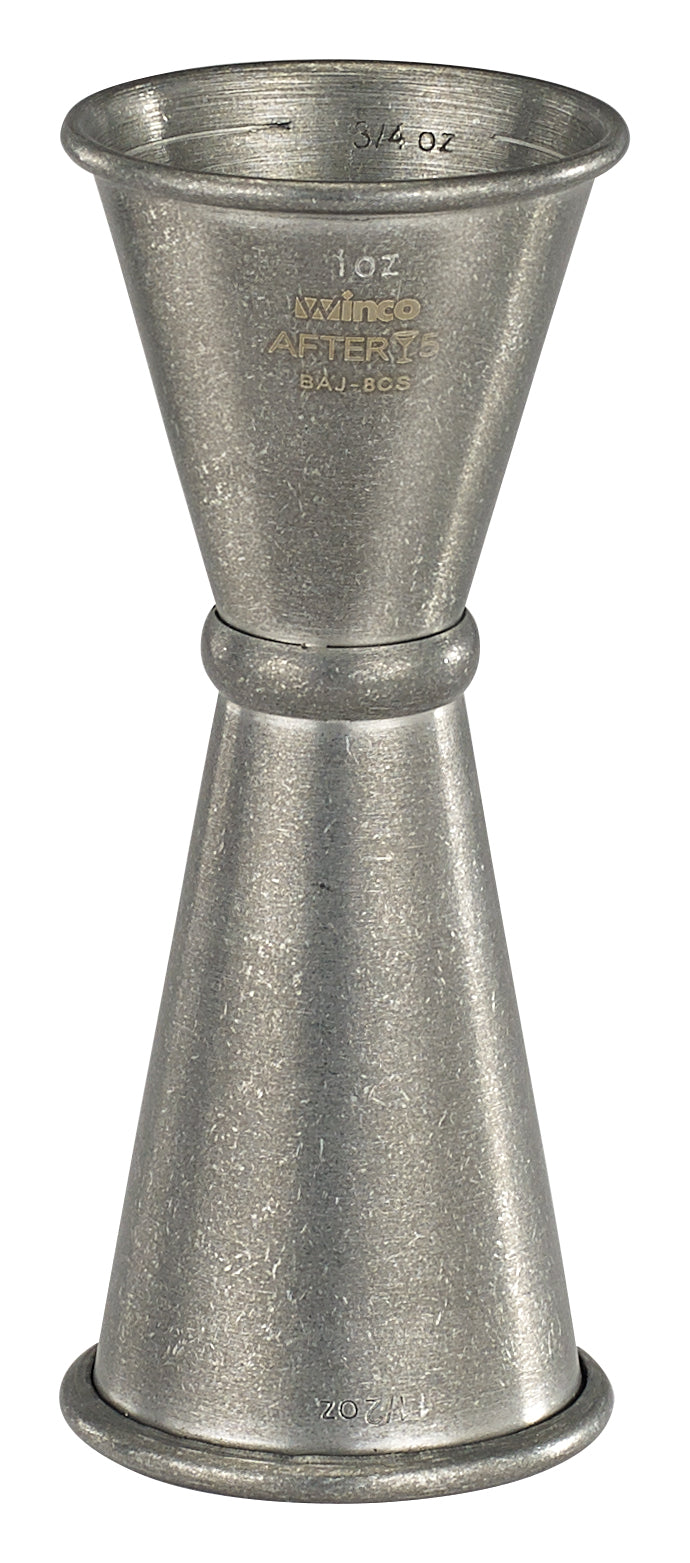 Winco BAJ-8CS 1x 1-1/2 oz. Stainless Steel After 5 Jigger w/ Inner Marking Lines, Crafted Steel Finish