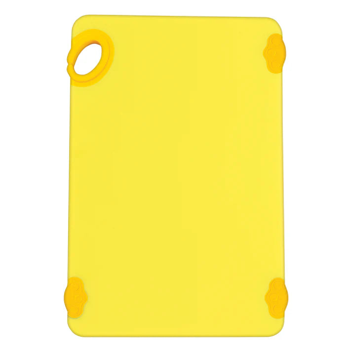 Winco CBK-1218YL 12" x 18" x 1/2" Yellow Cutting Board with Hook